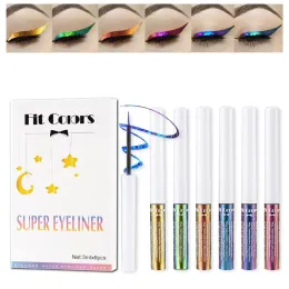 Eyeliner 6st Glitter Liquid Eyeliner Chameleon Eye Liner Metallic Multicolor Waterproof Longerlasting Colorful Eyeliner Gel for Makeup