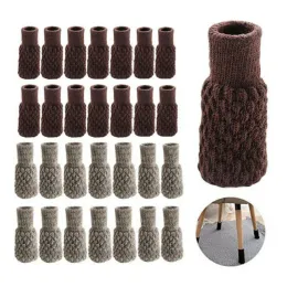 Halsketten 24 pc Strick Möbel Socken Cover Stuhl Bein Socke mit Filzpolster Antislip Füße Cap Hartholzboden Beschützer für den Abendraum