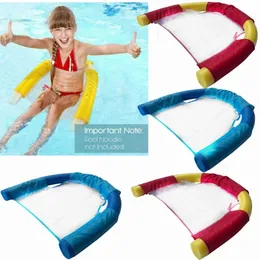 Summer Swimming Net Chair Foldable Floating Row PVC Pool Mattresses Lightweight Beach Water Sport Lounger Chair 240425