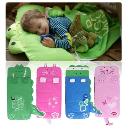 Väskor Kids Cartoon Sleeping Bag Envelope Winter Children's Filt Sleepsacks Thick Warm Sleeping Bags Toddler Little Baby Sleep Sack