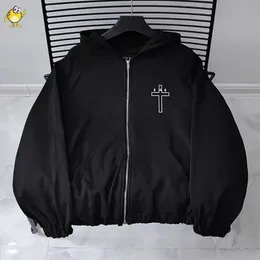 Büyük Boy Sweatshirts Hoodies Erkek Kadın Sokak Giyim Sıradan Sonbahar Kış Kapüşonlu Külot Zip Ceket