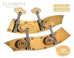 NAOMI 34 44 BASS EIRTIPT Bass Dual Tuner Machine Bass Pegs 44 34 Bassagem dupla Tuning Pegs Cabeça PEGS SET7765476