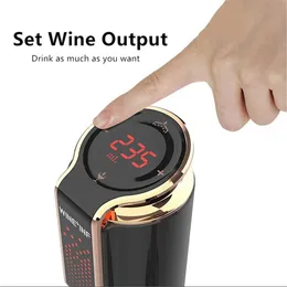 Ferramentas de barra USB Carregamento automático Vinho rápido Aerador elétrico Analisador de vinho tinto de armazenamento fresco para 10 dias Analisador de saída de vinho ajustável 240426