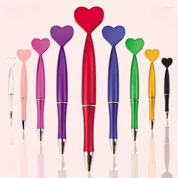 9pcs Urocze serce Rotary Ballpoint Pen Pen School Pens