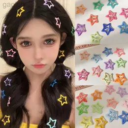 Hair Clips Barrettes 3/10/12pcs Colorful Star BB Hair Clips Y2K Women Grils Cute Star Hairpin Side Barrettes Hair Grip Kids Headwear Hair Accessories 240426