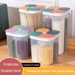 Körbe Kitchen Lebensmittelbehälter für trockene Getreide messen Tassen Küchenwerkzeug Versiegelte Aufbewahrungsbox Sparkörner Food Lagers Tank Haushalt