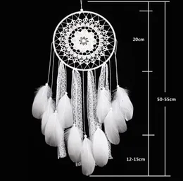 Dreamcatcher Wind Chimes Handmade Nordic Dream Catcher Net com Feathers Wall Wall Hanging Dreamcatcher Craft Presente Decoração de casa Decoratio8231102