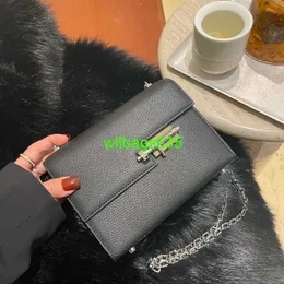 Verrou Handtasche Luxus Leder -Umhängetaschen Tasche Crossbody Kettenbeutel Kopfschicht Cowide Tofu -Tasche kleine quadratische Beutel Mini Stewardess Bolzenbeutel Kolben HABE HBXX0O