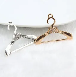 100 PCSlot Hanger Charms Pendant 3037mm Fashion Rhinestone Coat Hanger Charms Högkvalitativ högpolerad2858377