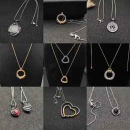 New designer necklace David Yurma Necklace Designer Popular X Button Line custom pendant Chain Retro Titanium Steel Silver Necklace Unisex Designer Jewelry Gift