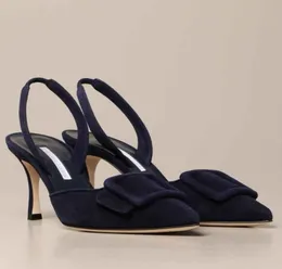 Słynny projektant maysli kobiety mbmaysli sandały buty lady slingback spiczasty palce czółen