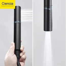 Ciencia Brass 2 기능 핸드 헬드 샤워 헤드 세트 고압 샤워 헤드 고속 흐름 손 샤워 ​​샤워 호스 브래킷 240416