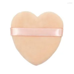 Sponges, Applicators & Cotton Makeup Sponges Reusable Puff Heart-Shaped High Elasticity Large Face Powder Puffs Strap For Female Drop Otqjb