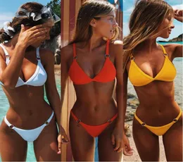 2020 Sexy Micro Bikini Lady Swimsuit Solid Pushup Swimsuit Women Bikini Set Brasil15037878