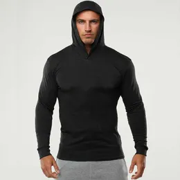 New Designer Mens Gym Fitness Hoodies con cappuccio Solido con cappuccio di felpe sportive casual atletiche top maniche lunghe