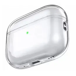 För AirPods Pro 2 2: a generation AirPods 3: e generationen Portable Bluetooth hörlurar fodral Airpods hörlurar transparent silikonmaterial vattentätt