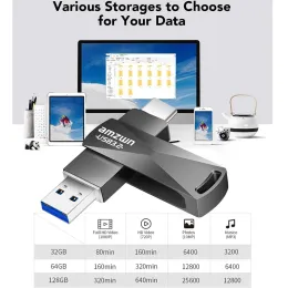 Drives USB3.2 Flash Drive U Disk 128GB 256GB 512GBPen Drive TypeC USB Interface U Disk Stable Speed Mutual Transmission Memory Stick