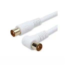 5M 3M 1.5M RF RG6 Quad Shield CL2 Coaxial Antenna Satellite Cable with TV 90 Degree Right Angel Male To Straight Male Connector