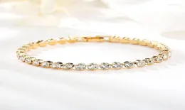 Catena di link pava impostazione del braccialetto cristallo donna braclotto ragazza tunnis braslet estate accessori per matrimoni gioielleria bijou5502895