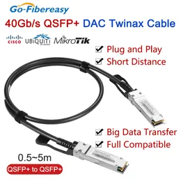 Cavo DAC da 40 GB QSFP 0,5M, 1M, 2M, 3M, 5M QSFP+ Cavo di rame collegato diretto passivo per mikrotic, Cisco, Huawei, interruttore ottico Juniper