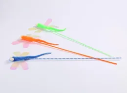 Cat Toys 1 PC Bunt klingende Dragonfly Feder Tickle Rod Teaser Interactive Training Pet Fun Supplies275f8256733