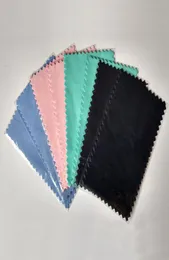 핑크 블랙 블루 그린 새 비닐 가방 포장 실버 광택 천 11cmx7cm은 황금빛 보석 클리너 도구 품질 100p9509200