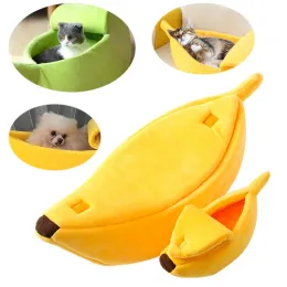 Casas quentes de cães de cães em forma de banana quentes gatinhos de cesta de cachorros Coscões de canil portátil Bed Bask Bed Cats Supplies