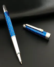2020 Le Petit Prince Pilot Metal Ball Point Pennor Deep Blue Roller Ball med Silver Trims Högkvalitativ skrivande penna Barrel4531618
