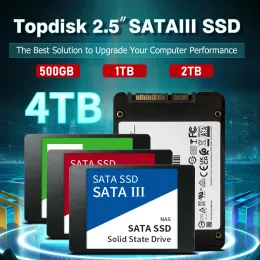 Scatole SSD 500G 1TB 2TB 2,5 '' Drive a stato solido interno sataiii Disk rigido a stato solido 4TB Disco rigido disco rigido per PC/Laptop/Mac