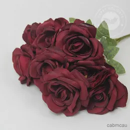 Fiori secchi Europei retrò rosa rosa seta peonia fiori artificiali bouquet 10 testa fiore falso a buon mercato per la decorazione del matrimonio in casa interno