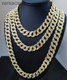 Iced Out Miami Cuban Link Chain Gold Silver Men Hip Hop Necklace Jewelry 16Inch 18inch 20inch 22 tum 26 tum 28 tum 30 tum xc4u