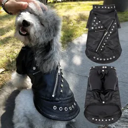 Yelek Fransız Buldog Köpek Kıyafetleri Kış Deri Köpek Ceket Küçük Büyük Köpekler İçin Sıcak Evcil Giysiler Kedi Pug Giyim Ropa Para Perro