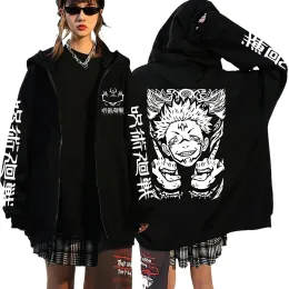 Шаллеры Горячая аниме Джудздзюцу кайсен Ryomen Sukuna Man Man Woman harajuku zip up up hoodies whoodies