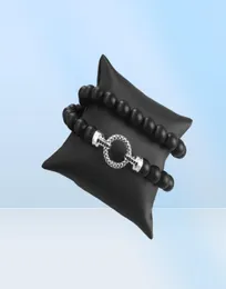 スタンドネックレスPave Obsidian Charm Europe Trendy European Fashion Gifter Jewelry in 925 Sterling Silver for Men 22021834338225693502