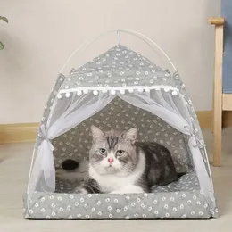 Cat Carriers Crates Houses Cat Tent Bed Pet House Closed Comfort Hammock with Floor Pet Puppy House Quiet Cat Bed for Small Pet House 240426