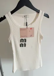 Tank da donna camis estate nuovo designer diamanti lettere giubbotto in maglia con top-fit ​​senza maniche