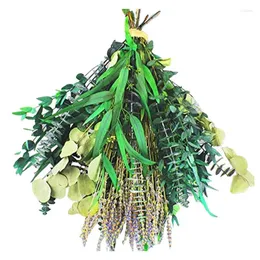 Fiori decorativi assortiti eucalipto misto di eucalipto verdi accessori per doccia steli fogliari naturali in argento vero