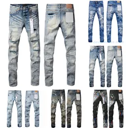 Purple Jeans Man Designer Mens Brand Jeans Black White Skinny Luxury Luxury Pant Vintage Denim Streetwear Pants Women Trendy Donna Trendy Trendy RETRO SLIP FIT FIT COLLOSERS