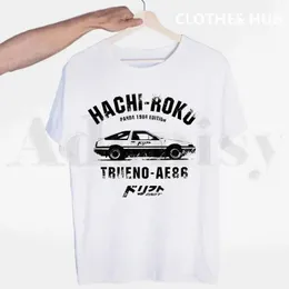 Herren-T-Shirts Initial D Drift japanischer Anime AE86 T-Shirt Männer Kurzer Slve Sommer Fashion T-Shirt Casual T-Shirt Fashion T-Shirt O-Neck Tops T240425