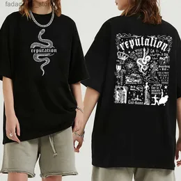 Men's T-Shirts Taylor Reputation Shirt Music Merch Gift for Swiftie O-Neck Short Sleeves Unisex Q240425