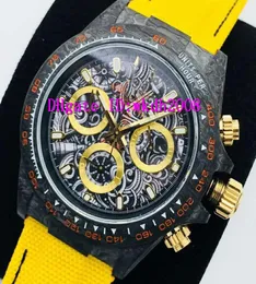 WWF CNC Carbon Fibre Luxury Mens Watch Swiss 7750 Автоматические хронографские наручные часы 28800 VPH