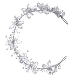 Kopfbedeckungen Braut süßes Stirnband Tiara handgefertigtes Haarband mit Glitzerkristallen für Frauen Frisur machen Werkzeug