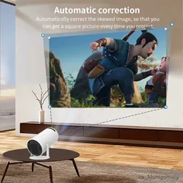 Projektoren Hy300 Pro 4K Smart Projector Portable Mini 1080p WiFi 200ansi Allwinner H713 TV Home Theater Cinema HDMI Android 11.0 Projektor