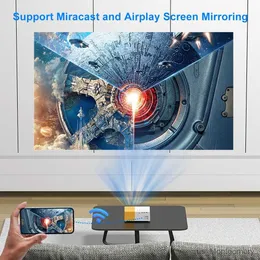 Projectors Mini Projector J9C LED Portable Home Cinema 720p Sync Android iPhone Beamer Keystone Correction för 1080p Video TV Stick