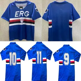 1990 991 Maglie Sampdoria mancini Viallli Rshirts Italia Caldio Maglia Men Shirt Football Praet Linetty Praet Jeison