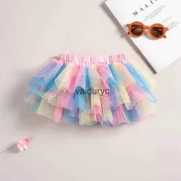 Signe Summer Girls Tutu Skirt 1-4y LDRY Principessa Mini gonne Girl Girl Skirts H240509