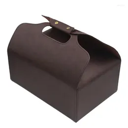 Сумки для хранения большая кожаная подарочная коробка для вечеринки для вечеринки для просмотра роскошной поднос на день рождения драгоценности