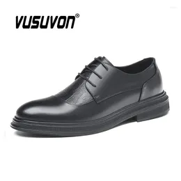 Sapatos casuais moda masculino derby couro respirável 37-46 tamanho de meninos mocassins pretos macios ao ar livre moles de inverno trabalham