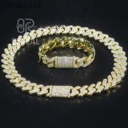 10K Gold Moissanite Miami Naszyjnik Hip Hop Style Real 14K 18K Solid Cuban Link Fine Jewelry dla mężczyzn 8twy