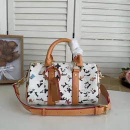 Designer handväska lyxig kvinnors handväska axelväska avtagbart dubbelt handtag och löstagbar axelrem färgad pu läder hemlös Boston väska